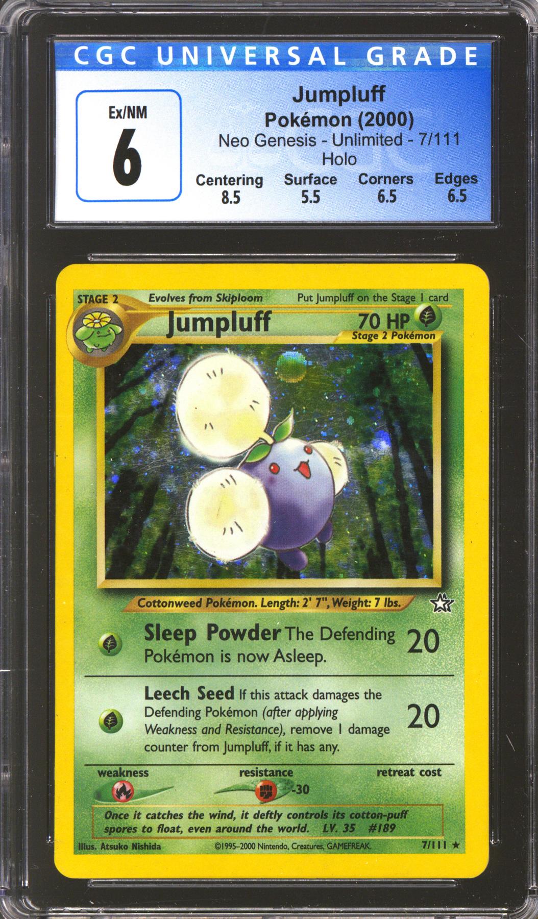 Pokemon Neo Genesis Jumpluff 7/111 CGC 6 subs