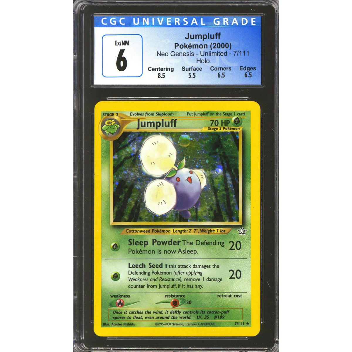 Pokemon Neo Genesis Jumpluff 7/111 CGC 6 subs