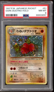 Pokemon Team Rocket Japanese Dark Dugtrio 51 PSA 8