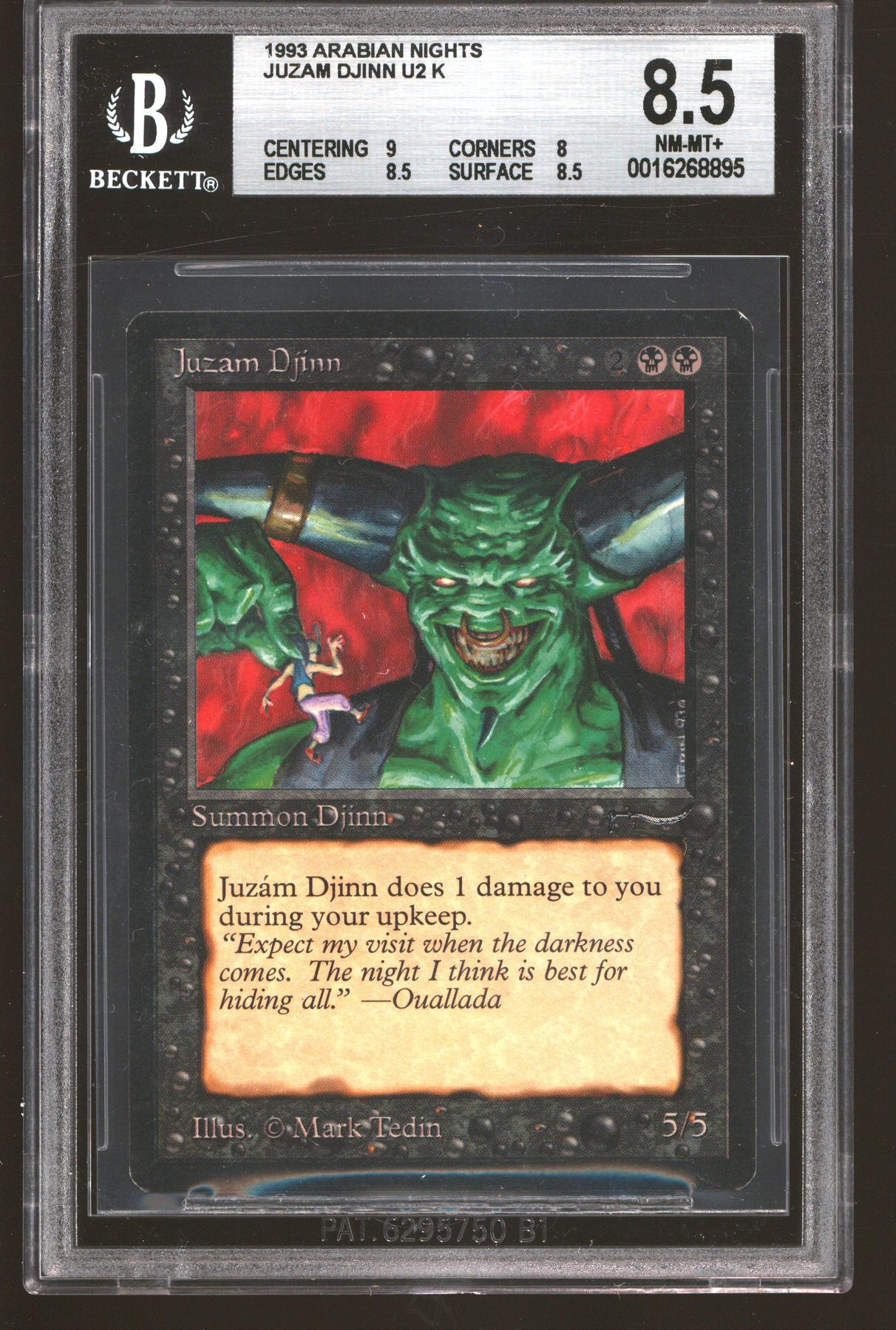 Magic the Gathering Arabian Nights Juzam Djinn BGS 8.5 - 9 8 8.5 8.5 NEAR MINT NM