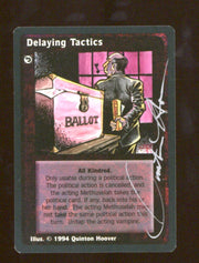 Vampire the Eternal Struggle VTES 1st Edition Jyhad Delaying Tactics Signed by Quinton Hoover Auto