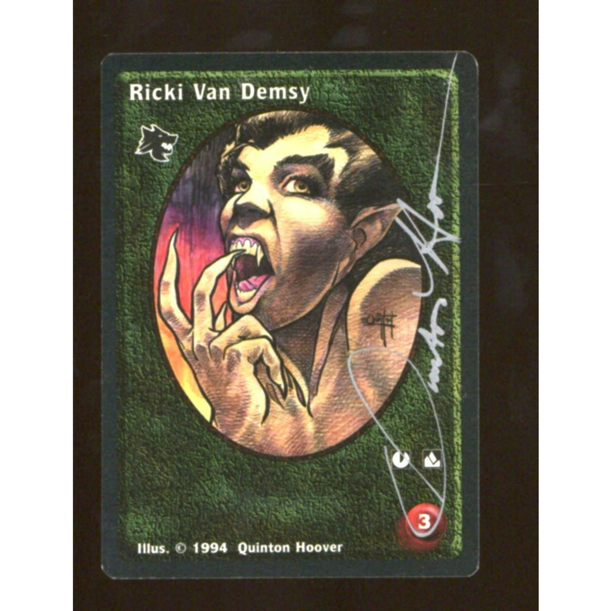 Vampire the Eternal Struggle VTES 1st Edition Jyhad Ricki Van Demsy Signed by Quinton Hoover Auto