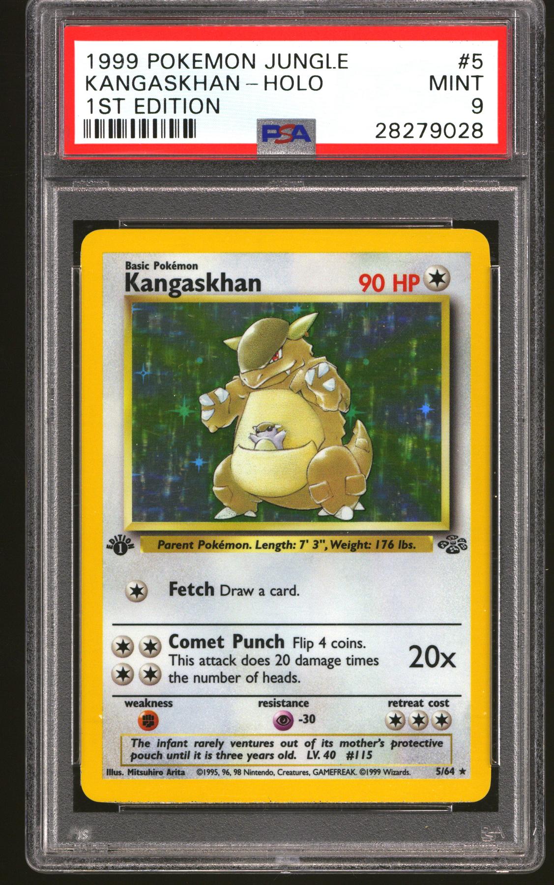 Pokemon Jungle 1st Edition Kangaskhan 5/64 PSA 9
