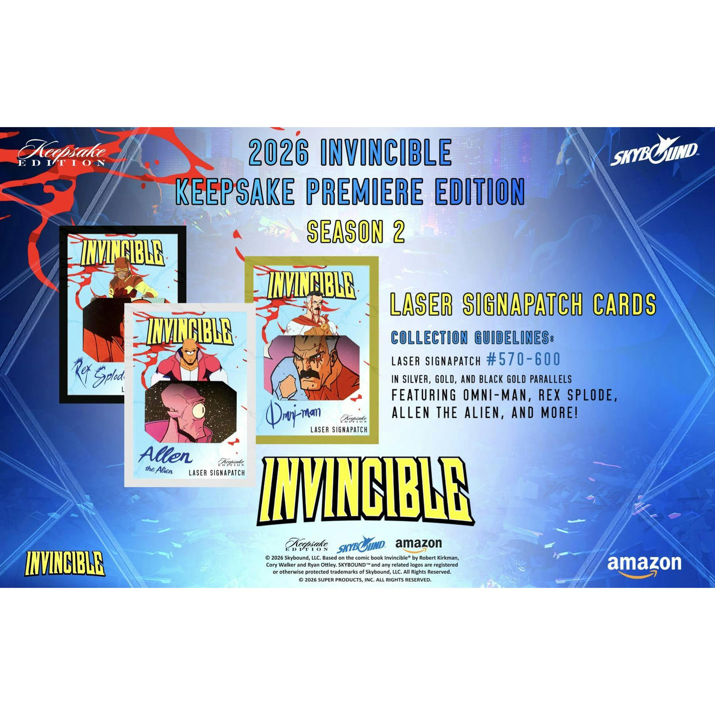 2026 Keepsake Invincible Season 2 Premiere Breaker Edition 10-Box Case