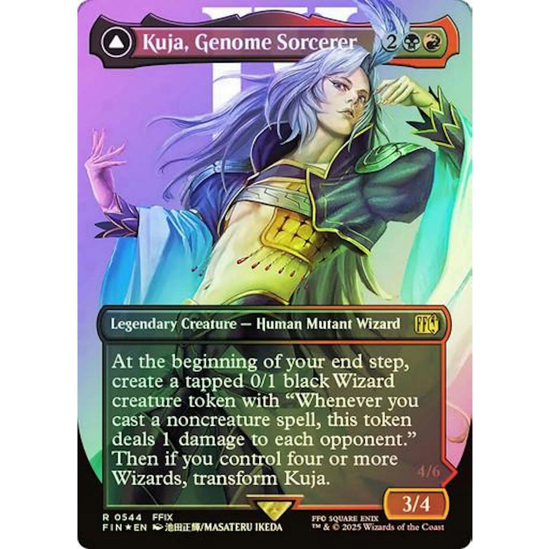 Magic the Gathering Final Fantasy Kuja, Genome Sorcerer BORDERLESS SURGE FOIL NEAR MINT NM