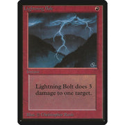 Magic the Gathering Beta Lightning Bolt MODERATELY PLAYED MP