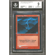 Magic the Gathering Promo Judge FOIL Lightning Bolt BGS 9 QUADS NEAR MINT NM
