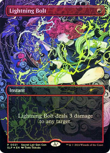 Magic the Gathering Secret Lair FOIL Gen Con Promo Lightning Bolt 21 NEAR MINT NM