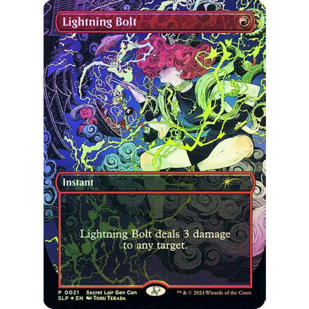 Magic the Gathering Secret Lair FOIL Gen Con Promo Lightning Bolt 21 NEAR MINT NM