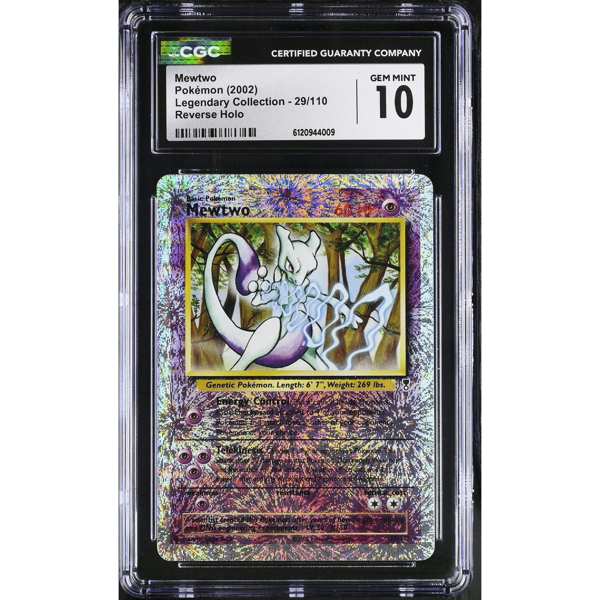 Pokemon Legendary Collection Reverse Holo Foil Mewtwo 29/110 CGC 10 GEM MINT