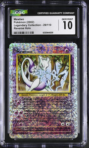 Pokemon Legendary Collection Reverse Holo Foil Mewtwo 29/110 CGC 10 GEM MINT