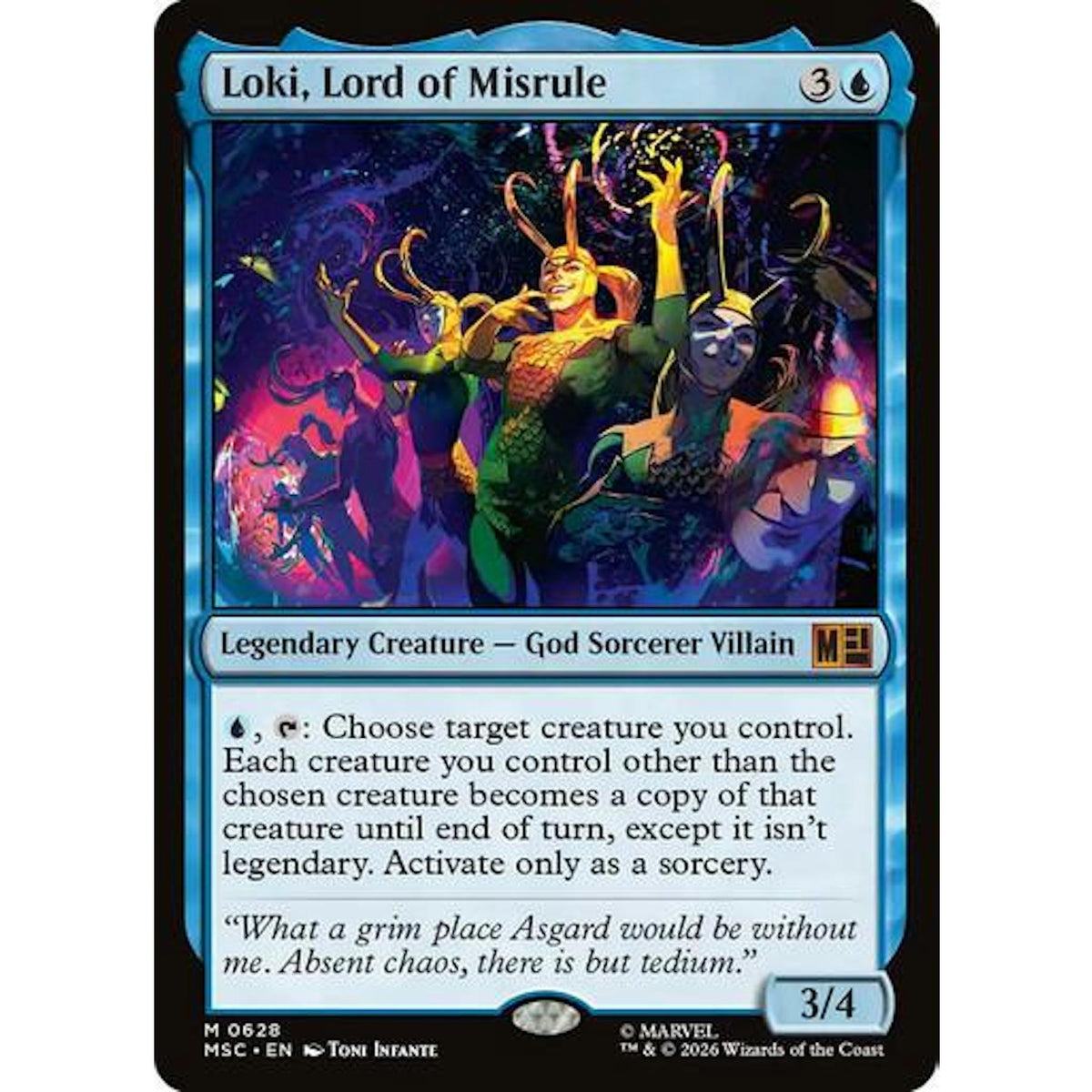 Magic the Gathering Marvel Super Heroes Loki, Lord of Misrule NEAR MINT NM