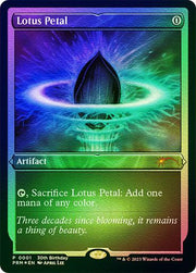 Magic the Gathering 30th Birthday Promo FOIL ETCHED Lotus Petal 0001 NEAR MINT NM