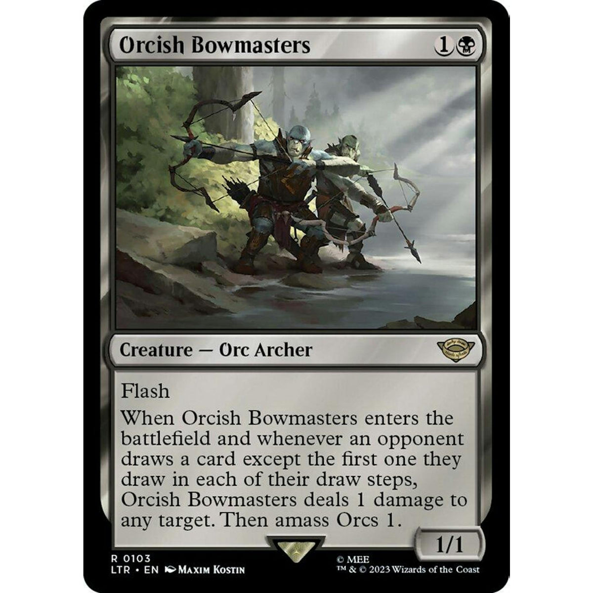 Magic the Gathering The Lord of the Rings Orcish Bowmaster NEAR MINT NM