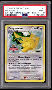 Pokemon Diamond & Pearl LA National Championship STAFF Promo Dragonite 2/146 PSA 9 *205