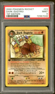 Pokemon Team Rocket 1st Edition Dark Dugtrio 23/82 PSA 9