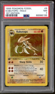Pokemon Fossil 1st Edition Kabutops 9/62 PSA 7