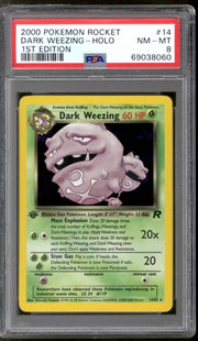 Pokemon Team Rocket 1st Edition Dark Weezing 14/82 PSA 8