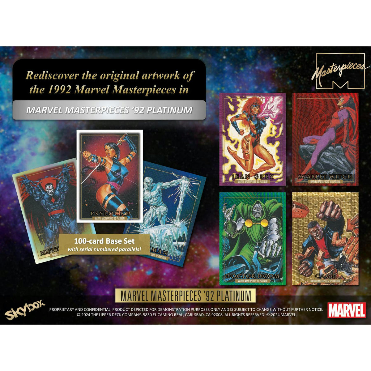 2024 Upper Deck Marvel Masterpieces '92 Platinum Hobby 18-Box Case