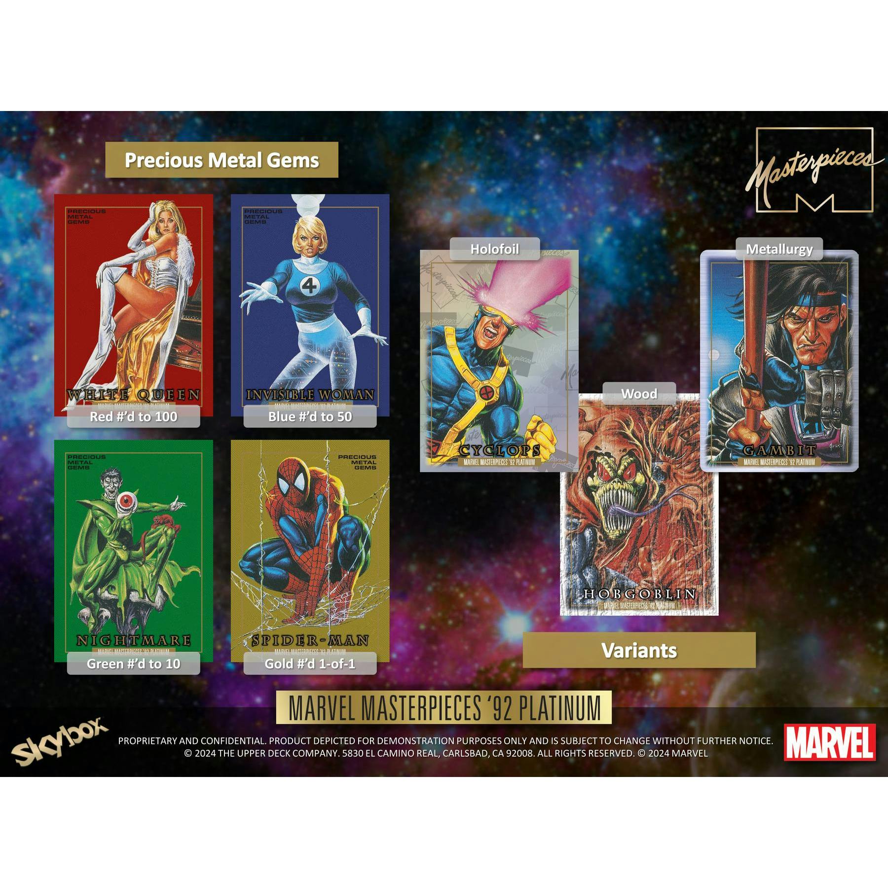 2024 Upper Deck Marvel Masterpieces '92 Platinum Hobby 18-Box Case