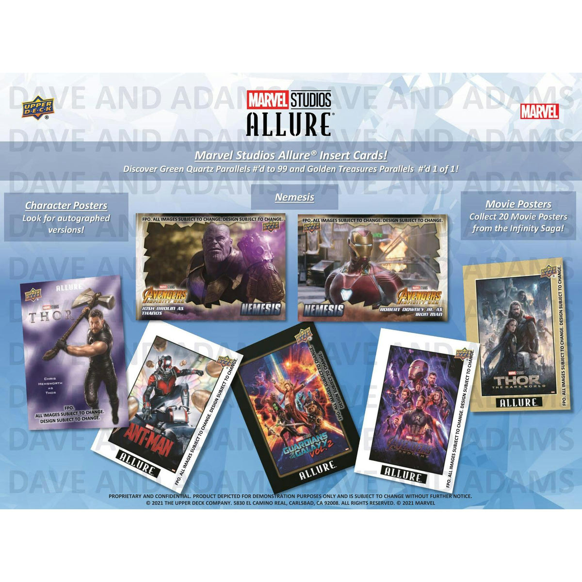 2022 Upper Deck Marvel Studios Allure Hobby 20-Box Case