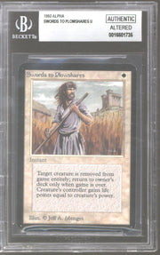 Magic the Gathering Alpha Swords to Plowshares BGS AA INKED NEAR MINT NM INK
