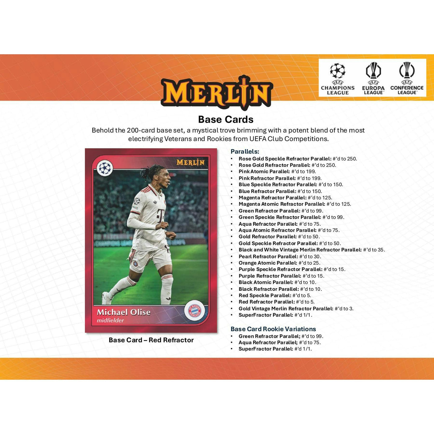 2024/25 Topps Chrome Merlin UEFA Club Competitions Soccer Blaster Box