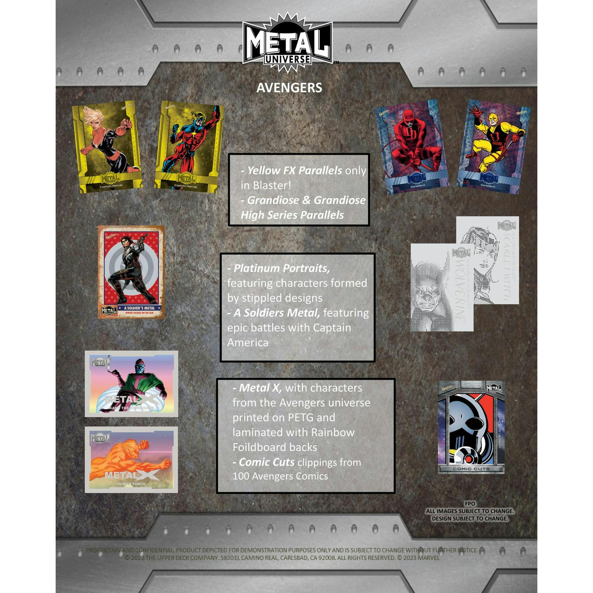 2024 Upper Deck Marvel Metal Universe Avengers Trading Cards Blaster 20-Box Case