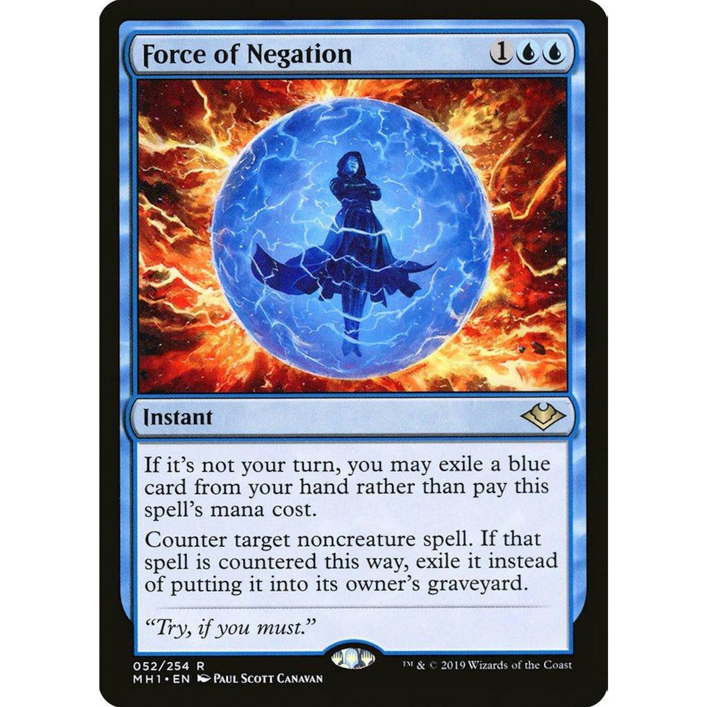 Magic the Gathering Modern Horizons Force of Negation NEAR MINT NM
