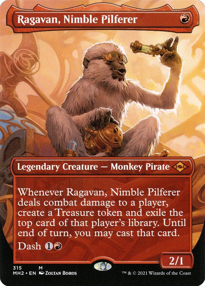 Magic the Gathering Modern Horizons 2 BORDERLESS Ragavan, Nimble Pilferer 315 NEAR MINT NM