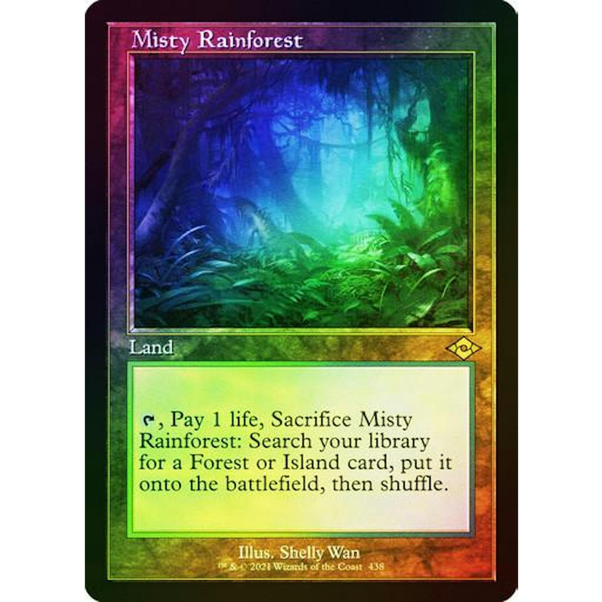 Magic the Gathering Modern Horizons 2 Retro Frame FOIL Misty Rainforest NEAR MINT NM