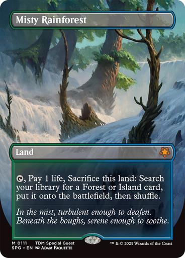 Magic the Gathering Special Guests BORDERLESS Misty Rainforest 0111 NEAR MINT NM