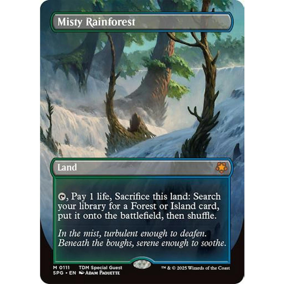 Magic the Gathering Special Guests BORDERLESS Misty Rainforest 0111 NEAR MINT NM