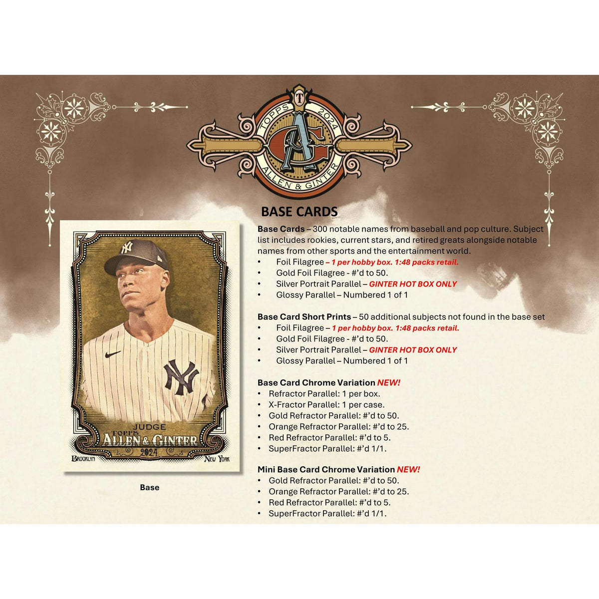 2024 Topps Allen & Ginter Baseball Hobby Pack