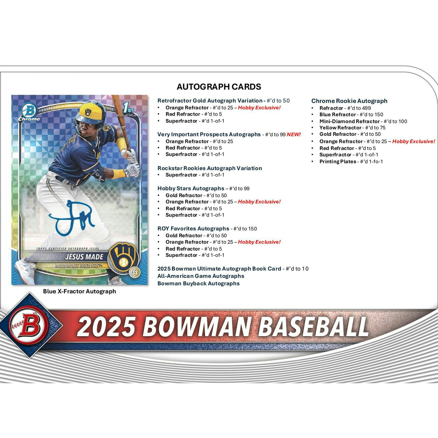 2025 Bowman Baseball Hobby 12-Box Case