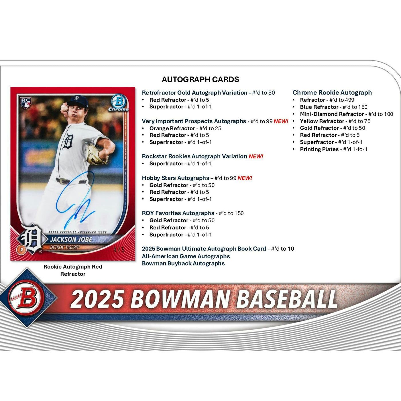 2025 Bowman Baseball Hobby Jumbo Box