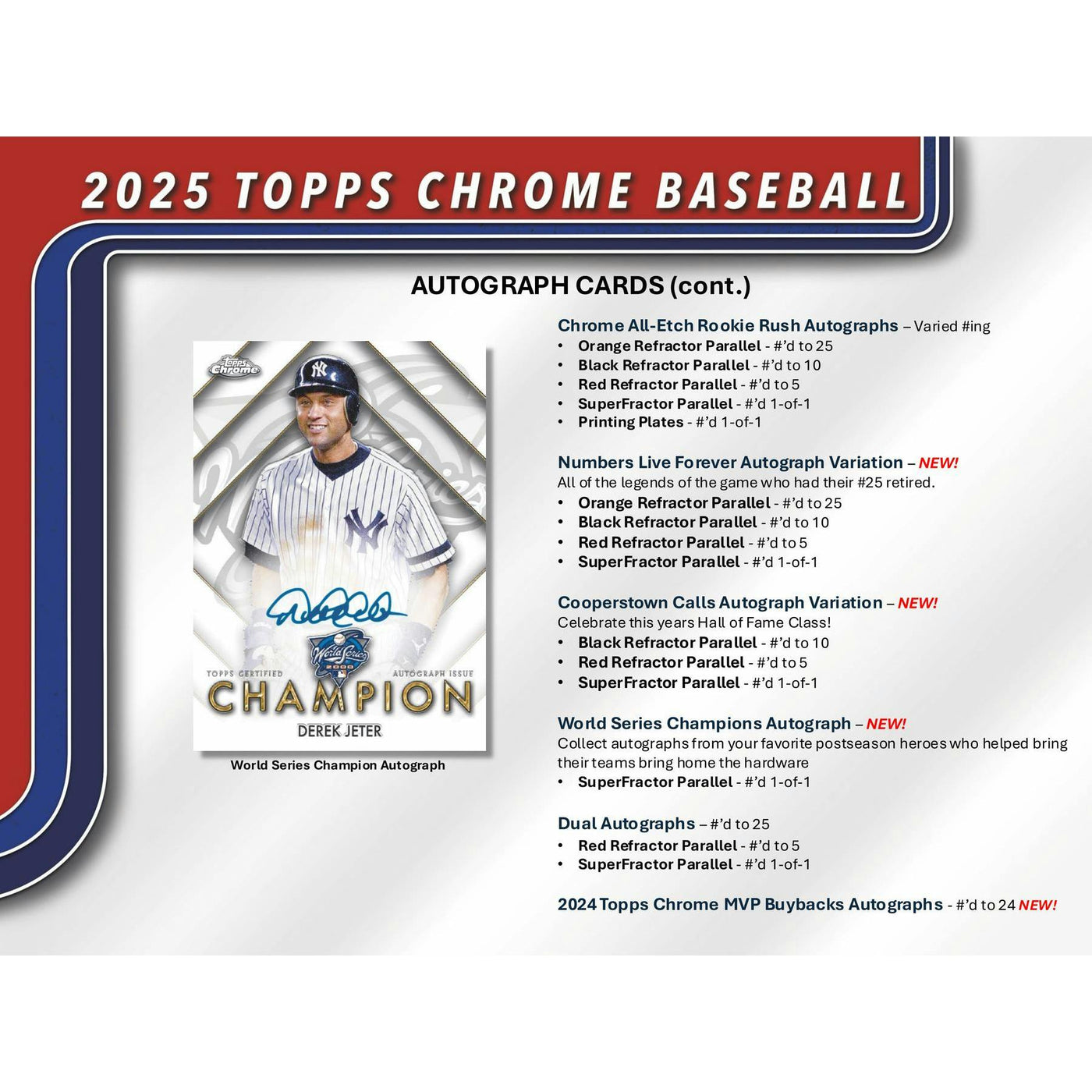 2025 Topps Chrome Baseball Hobby Pack