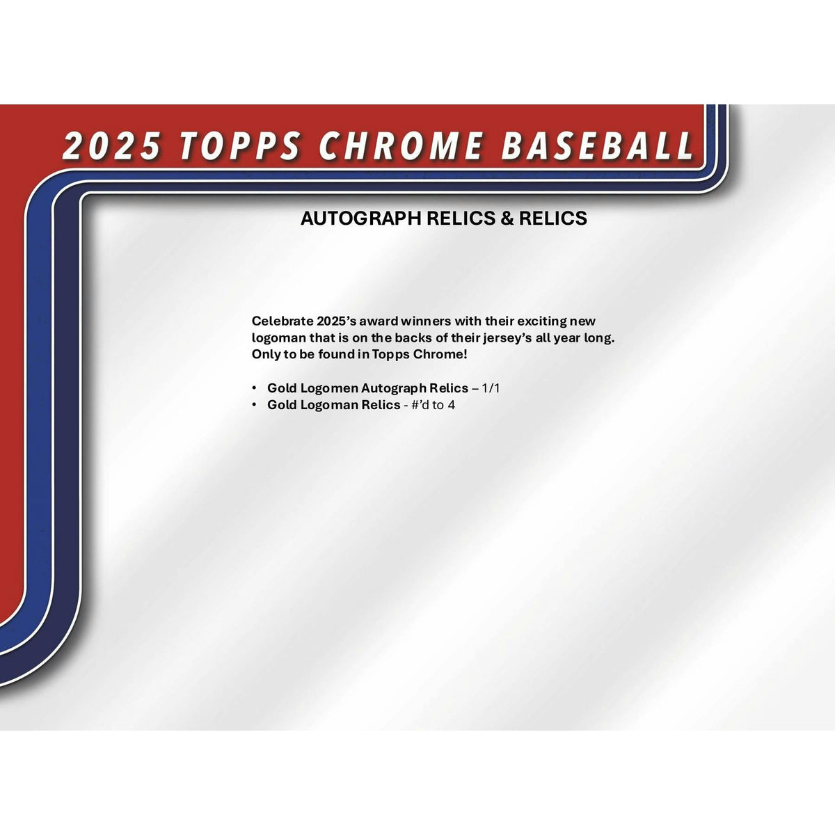 2025 Topps Chrome Baseball Hobby Box