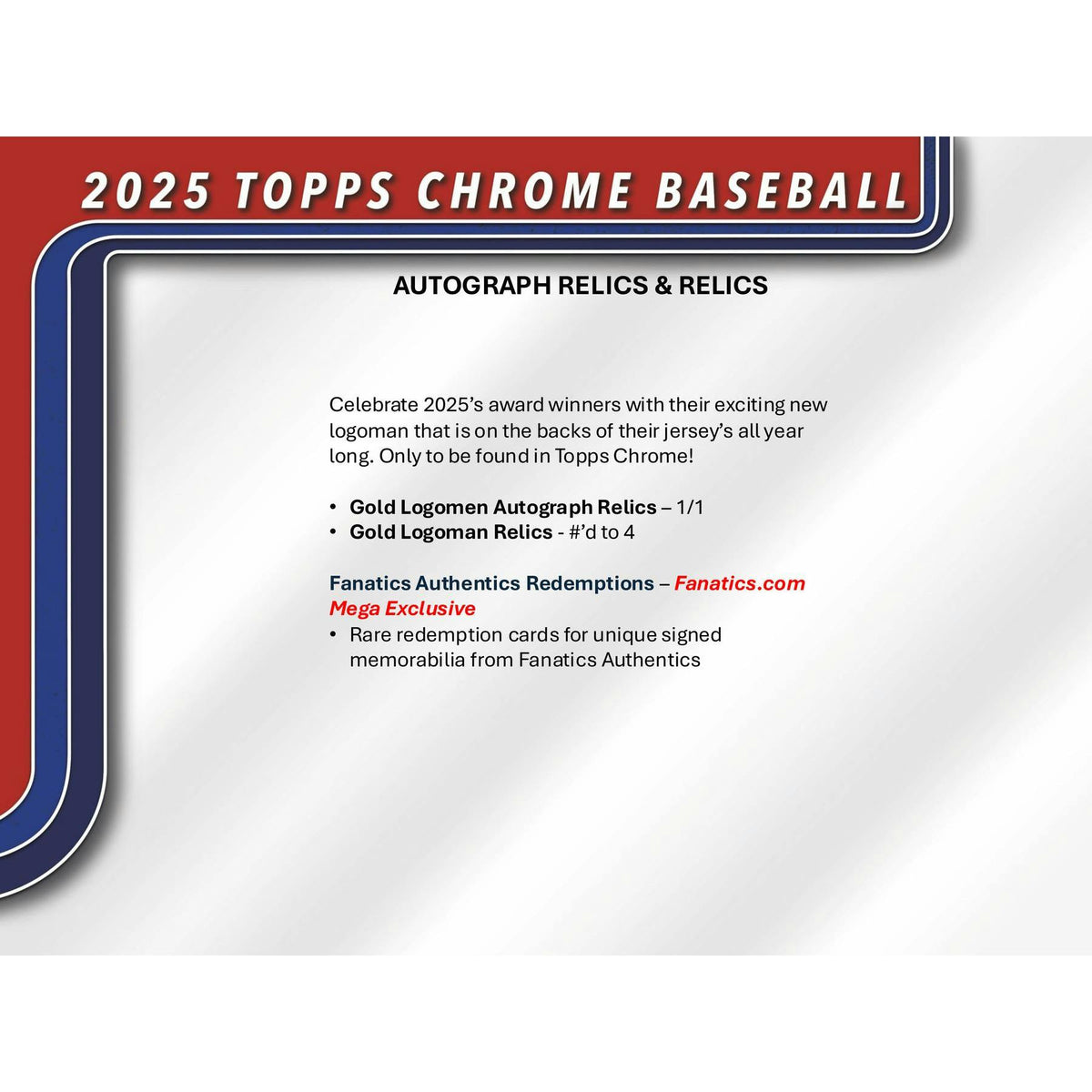 2025 Topps Chrome Baseball Blaster 40-Box Case