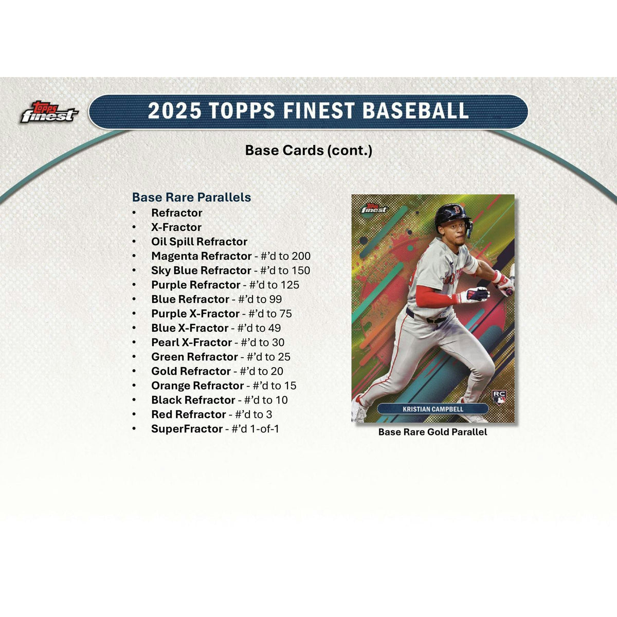 2025 Topps Finest Baseball Hobby 8-Box Case
