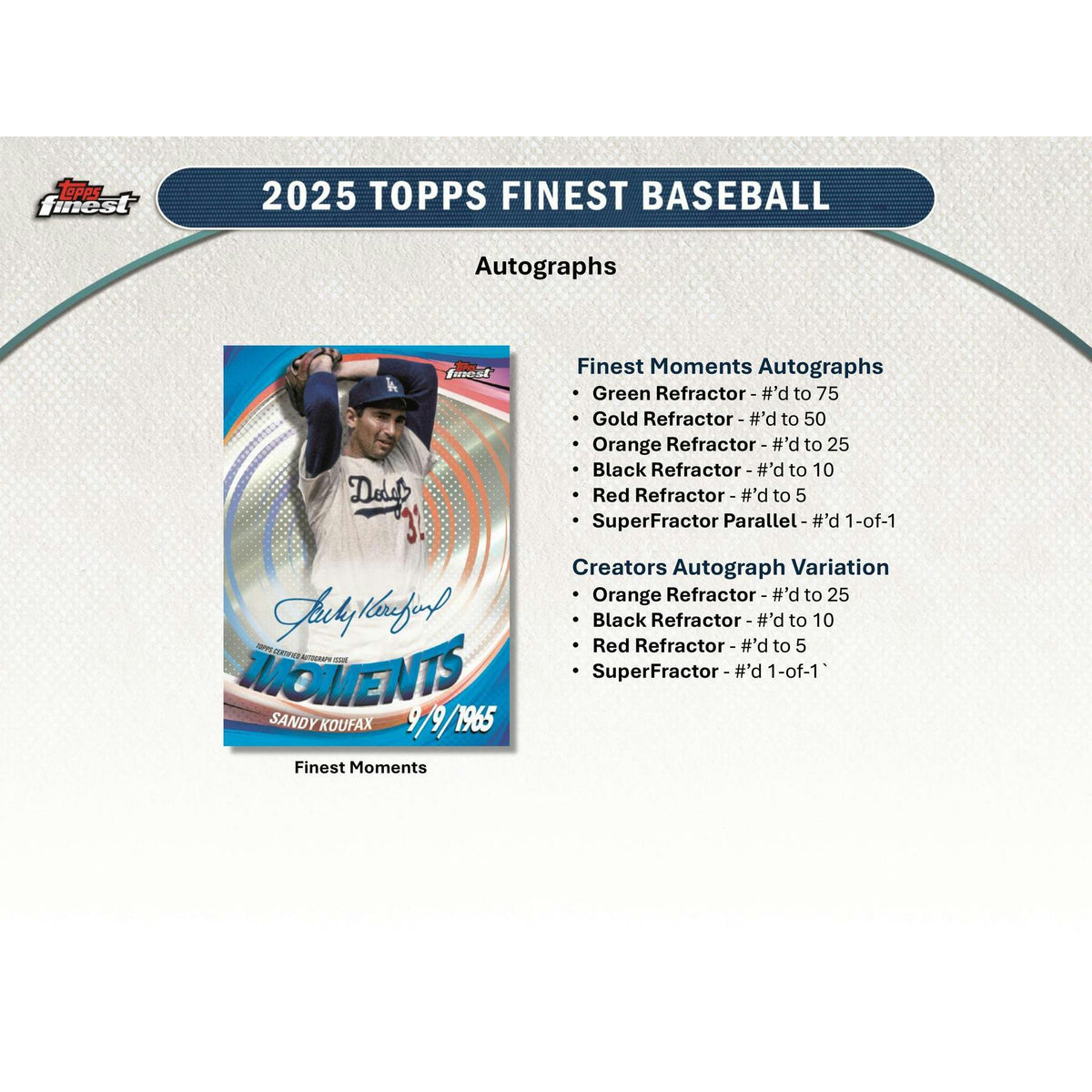 2025 Topps Finest Baseball Hobby 8-Box Case