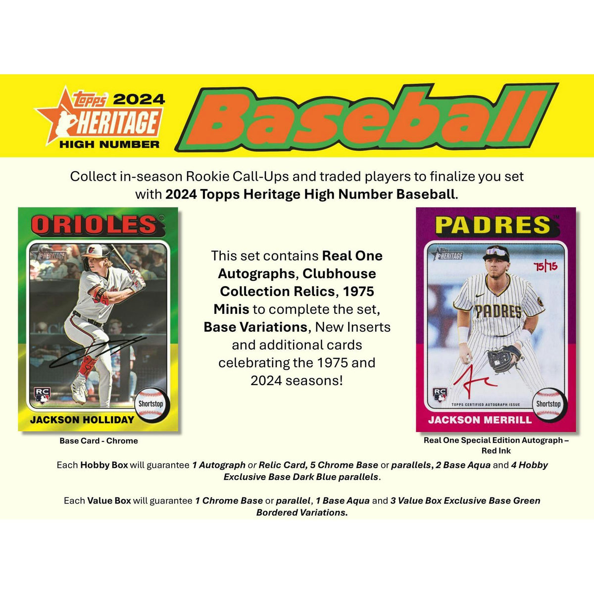 2024 Topps Heritage High Number Baseball Blaster Box
