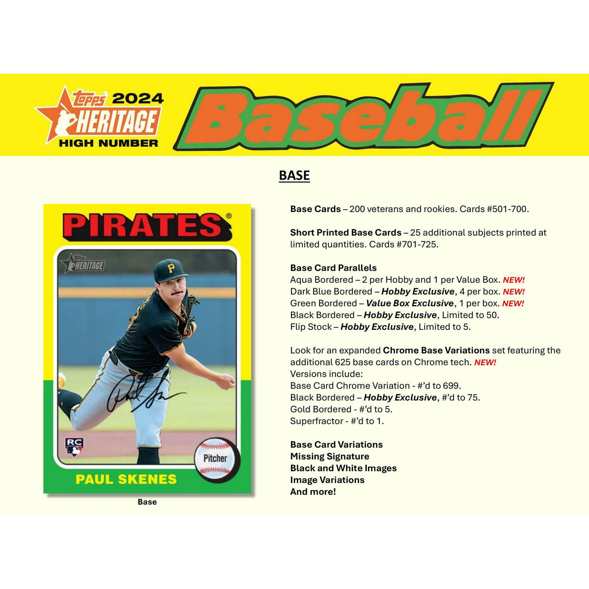2024 Topps Heritage High Number Baseball Blaster Box