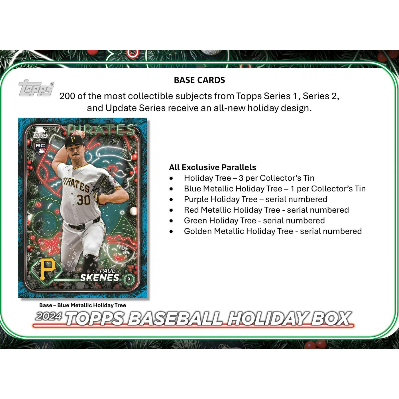 2024 Topps Holiday Baseball Tin Case (6 Ct.)