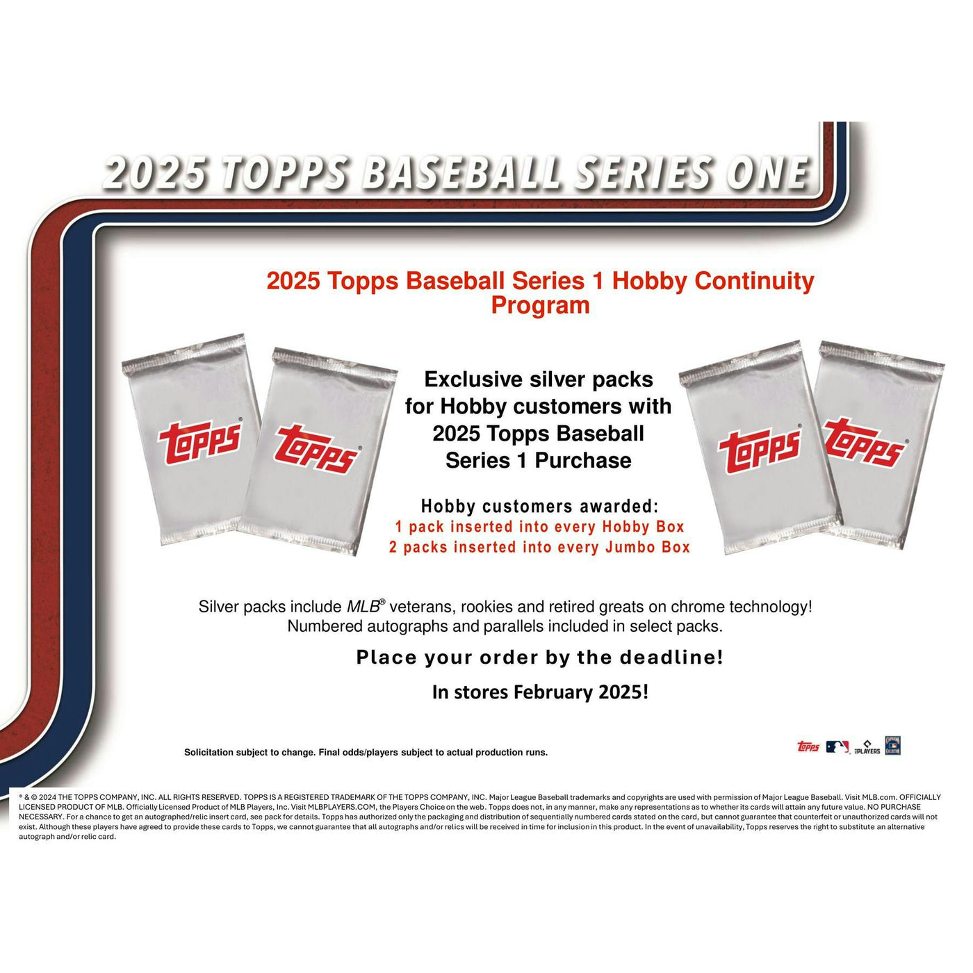 2025 Topps Series 1 Baseball Hobby Pack