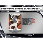 2025 Topps Chrome Black Baseball Hobby 12-Box Case