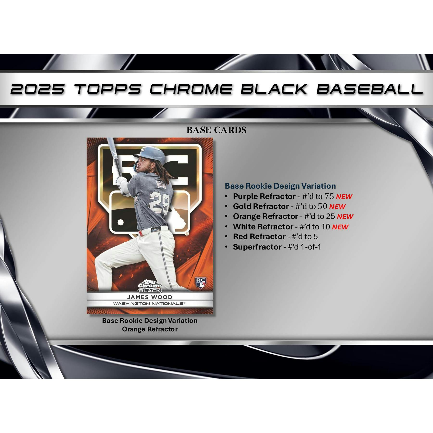 2025 Topps Chrome Black Baseball Hobby Box