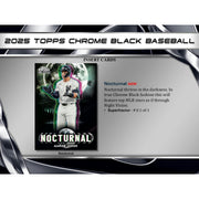 2025 Topps Chrome Black Baseball Hobby Box