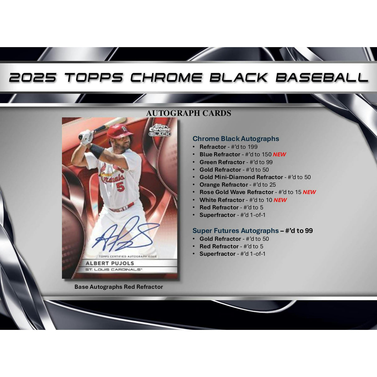 2025 Topps Chrome Black Baseball Hobby Box
