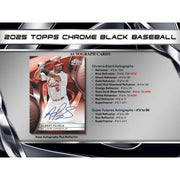 2025 Topps Chrome Black Baseball Hobby Box